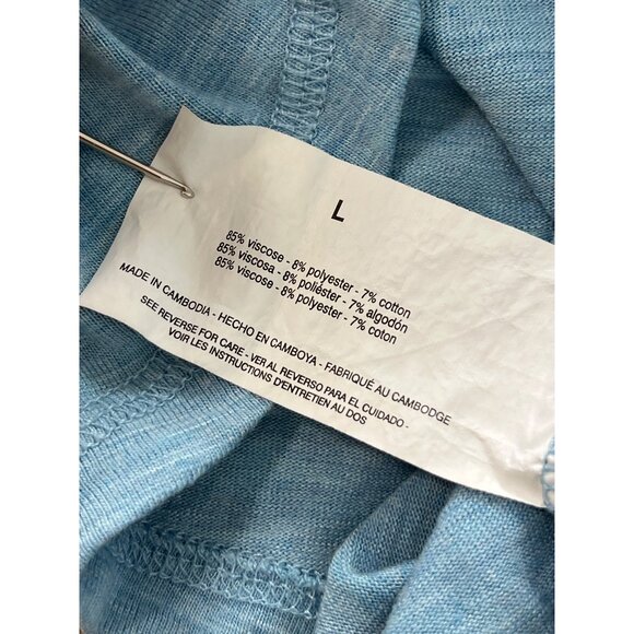 Jessica Simpson T Shirt Size Large V Neck Short Sleeve Viscose Blend Essential - Picture 5 of 9